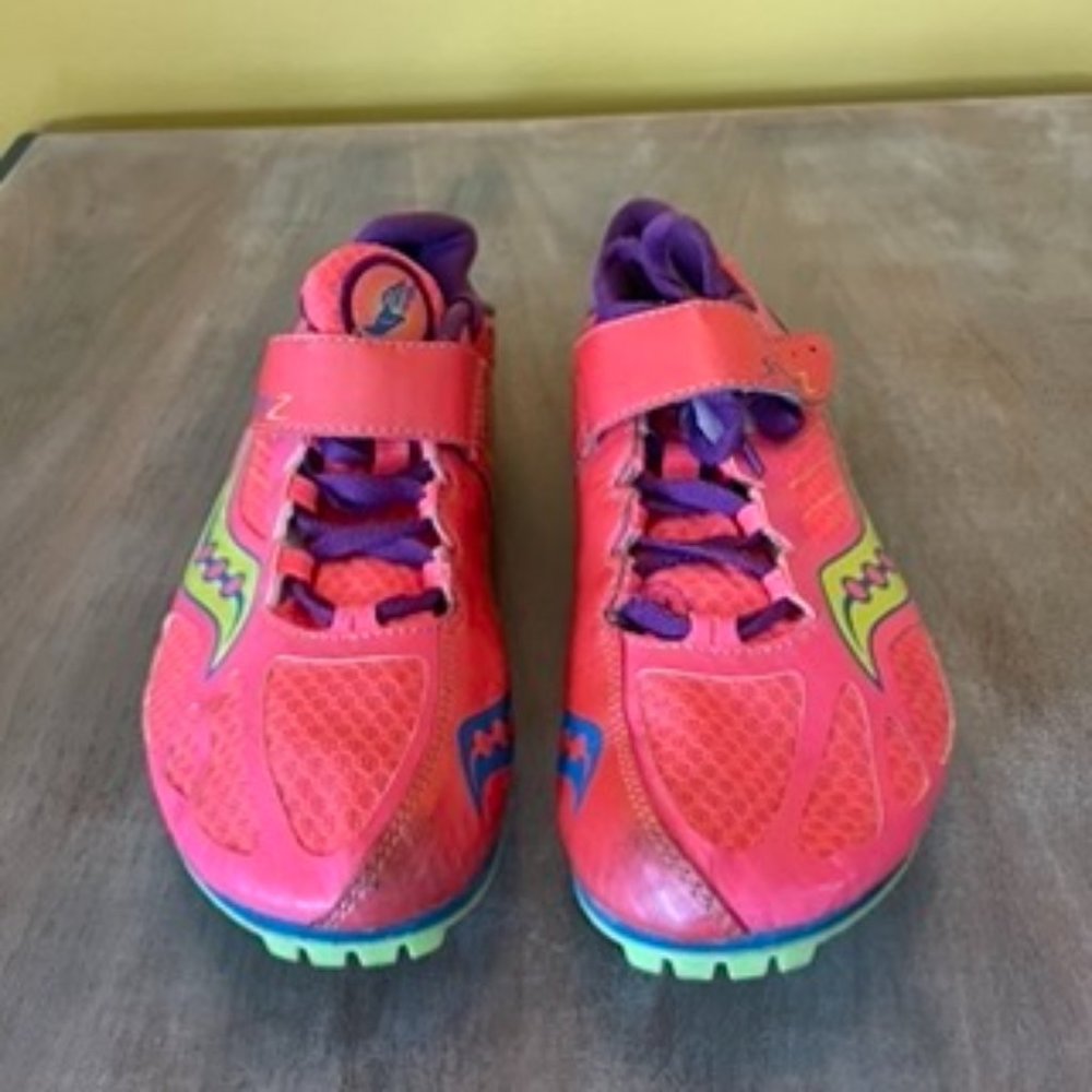 Saucony Women’s Running Track Spikes/Shoes (Pink, Purple, Green)